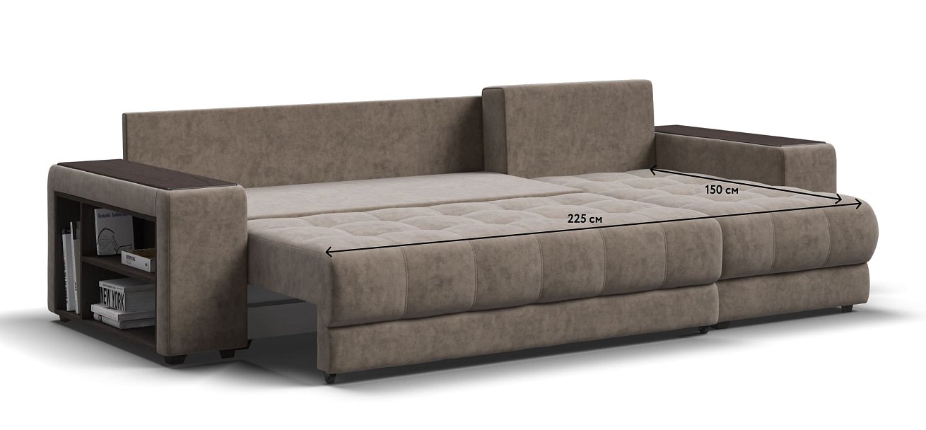 Угловой диван BOSS 3.0 XL Велюр Роял тауп