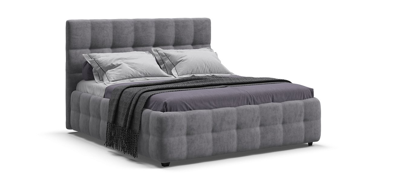 Кровать Босс 160*200 Про Велюр Роял агат