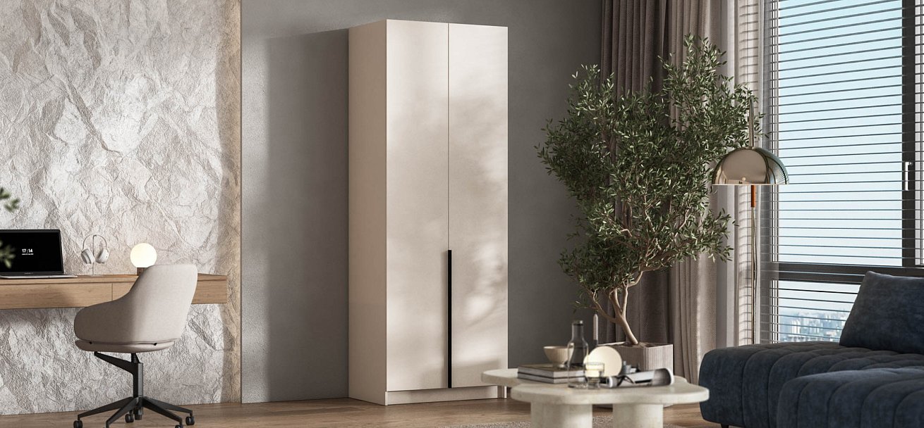 Босс Стандарт 80*220 шкаф распашной 2Д 01 Кашемир