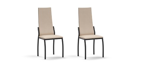 Стул АСТИ NEW 2 шт. экокожа Латте, черный