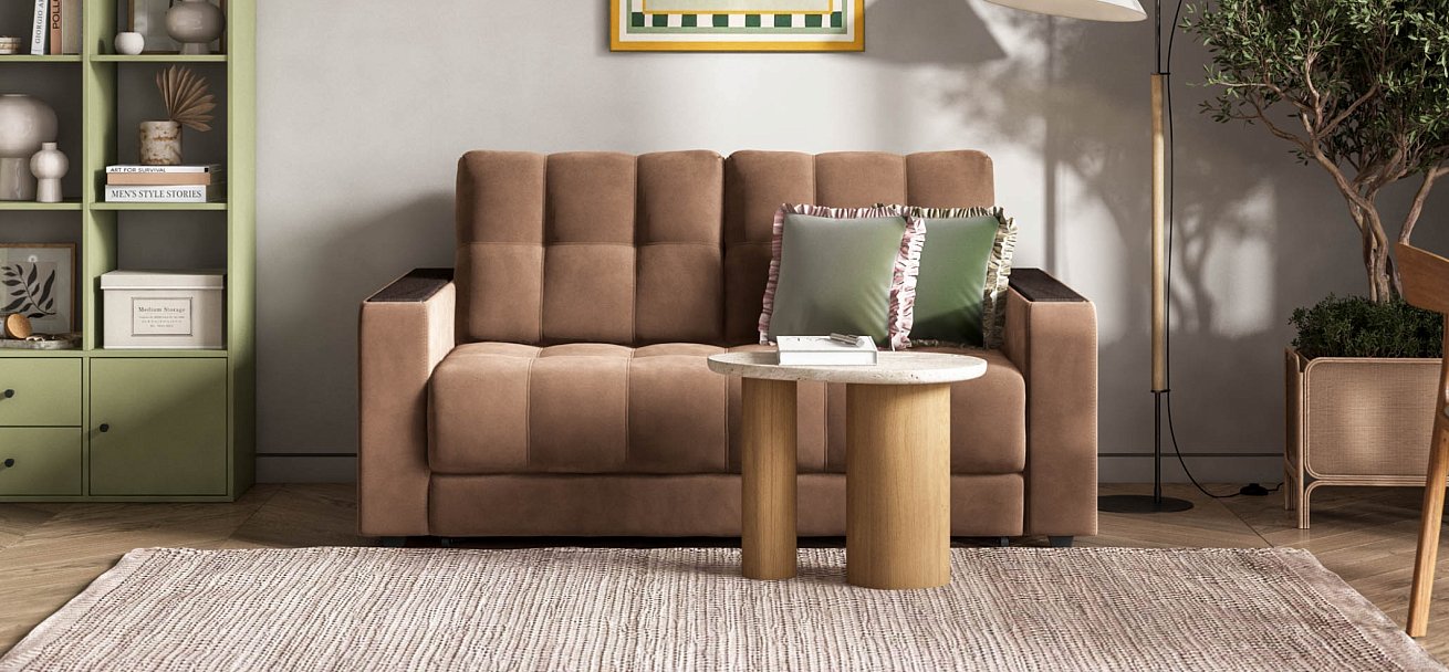 Диван BOSS Compact велюр Monolit мокко