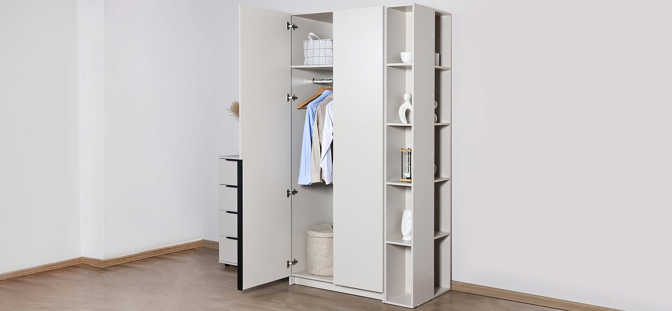 Рим 80 шкаф распашной 2Д+ящики 01 Кашемир