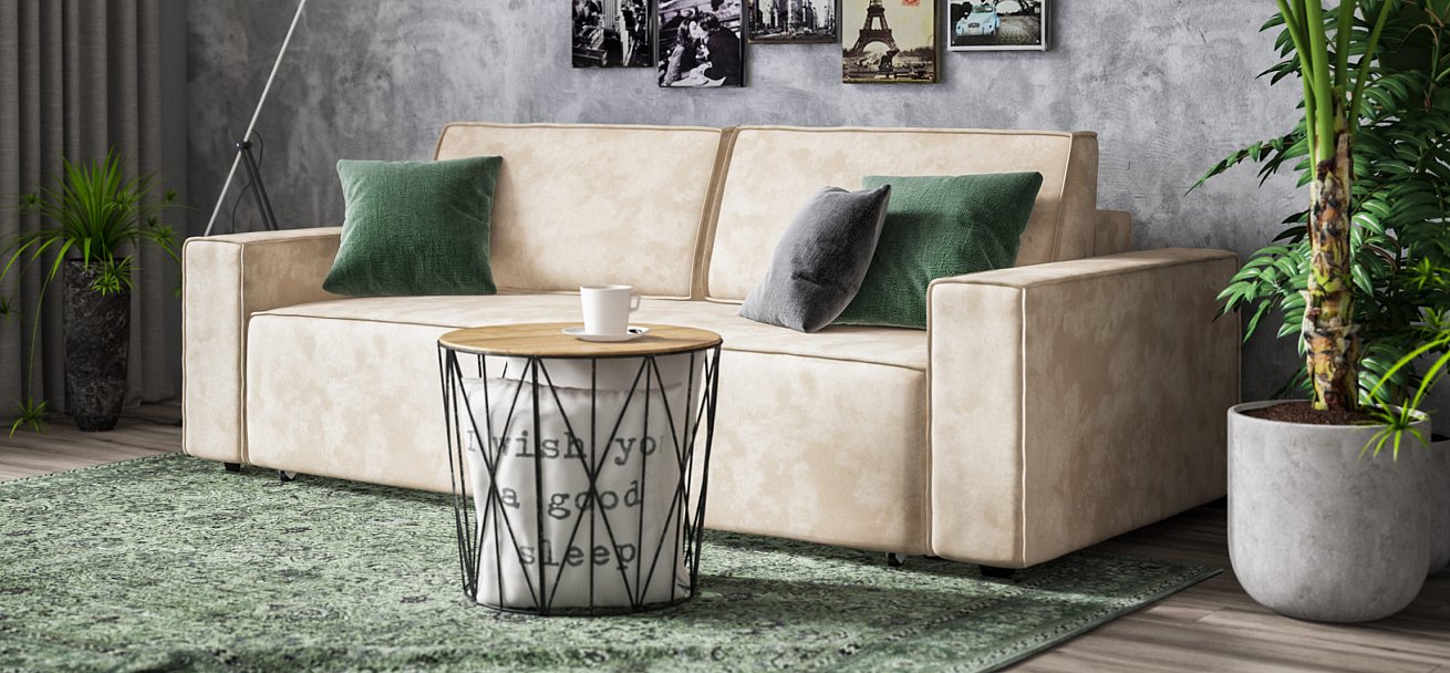 Диван Норд Велюр Alkantara пепел