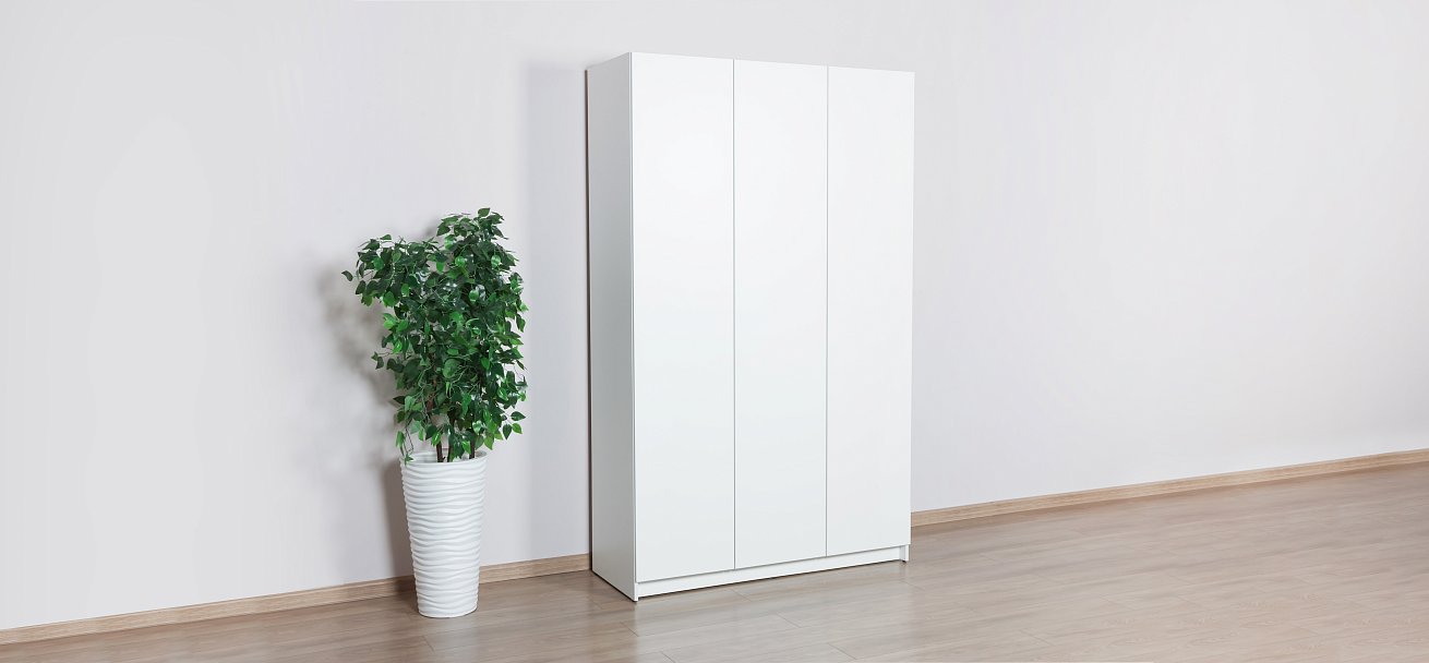 Идея 120 шкаф распашной 3Д Белый