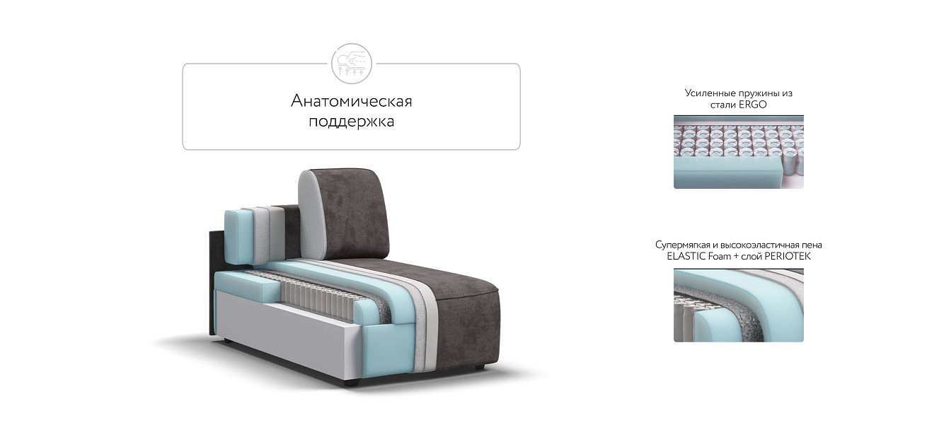 KING MODOOL оттоманка Велюр Alkantara серый