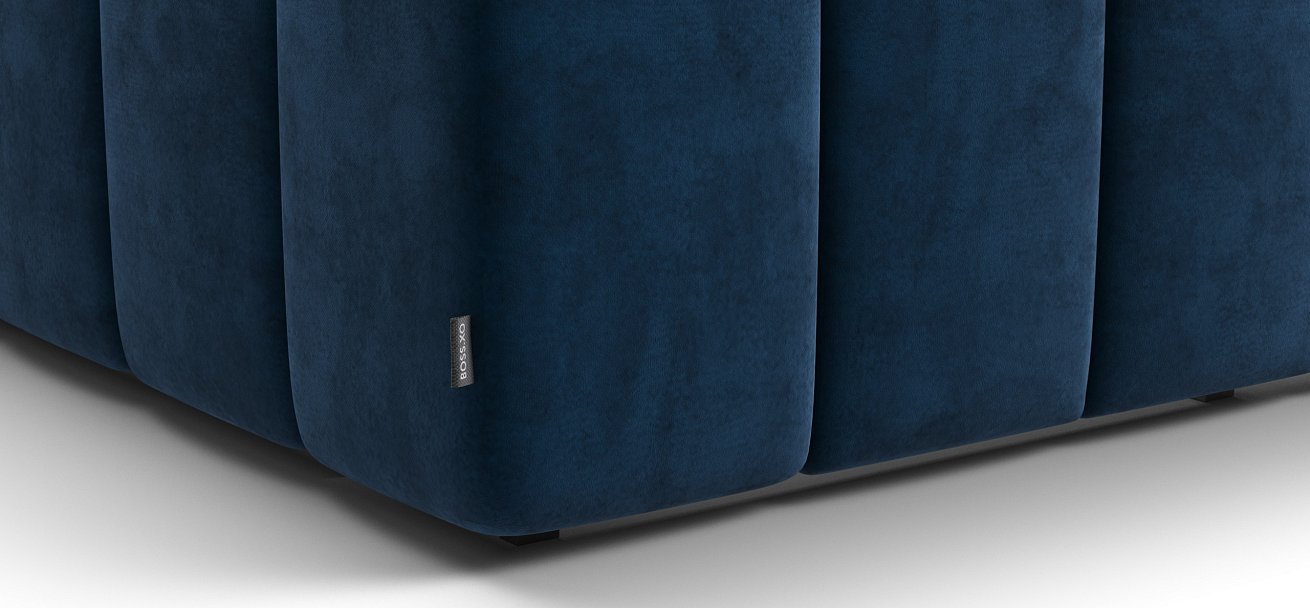 Кровать BOSS.XO 180*200 велюр Monolit синяя