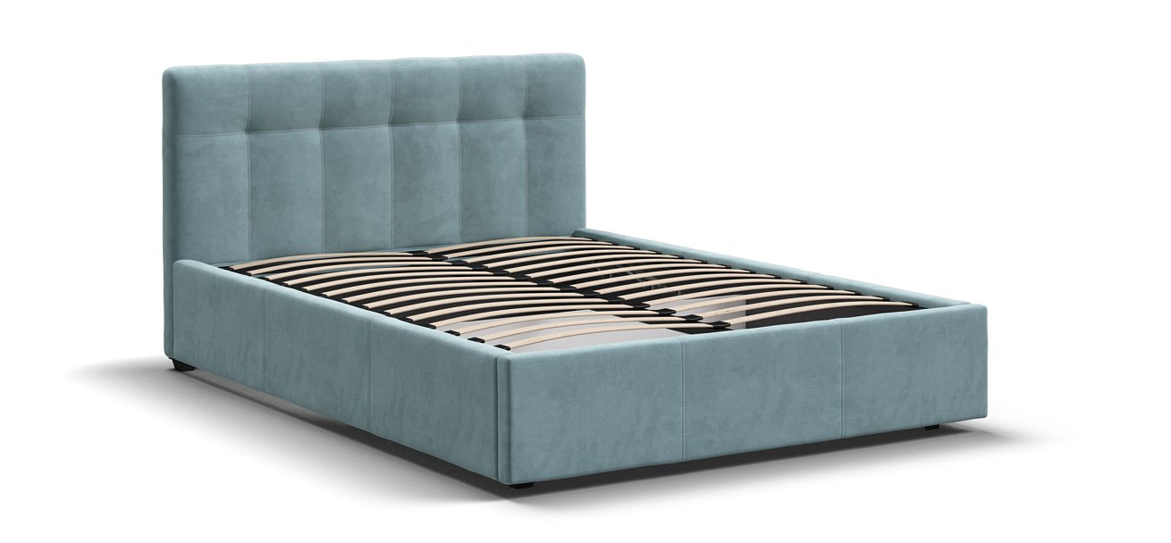 Кровать Белла 140*200 с ПМ велюр Monolit аква