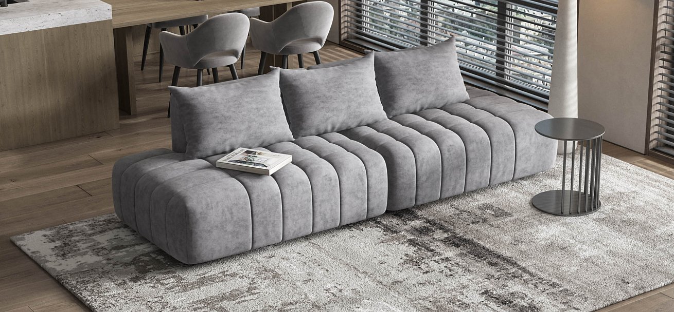 Диван Босс Твин прямой Велюр Роял агат