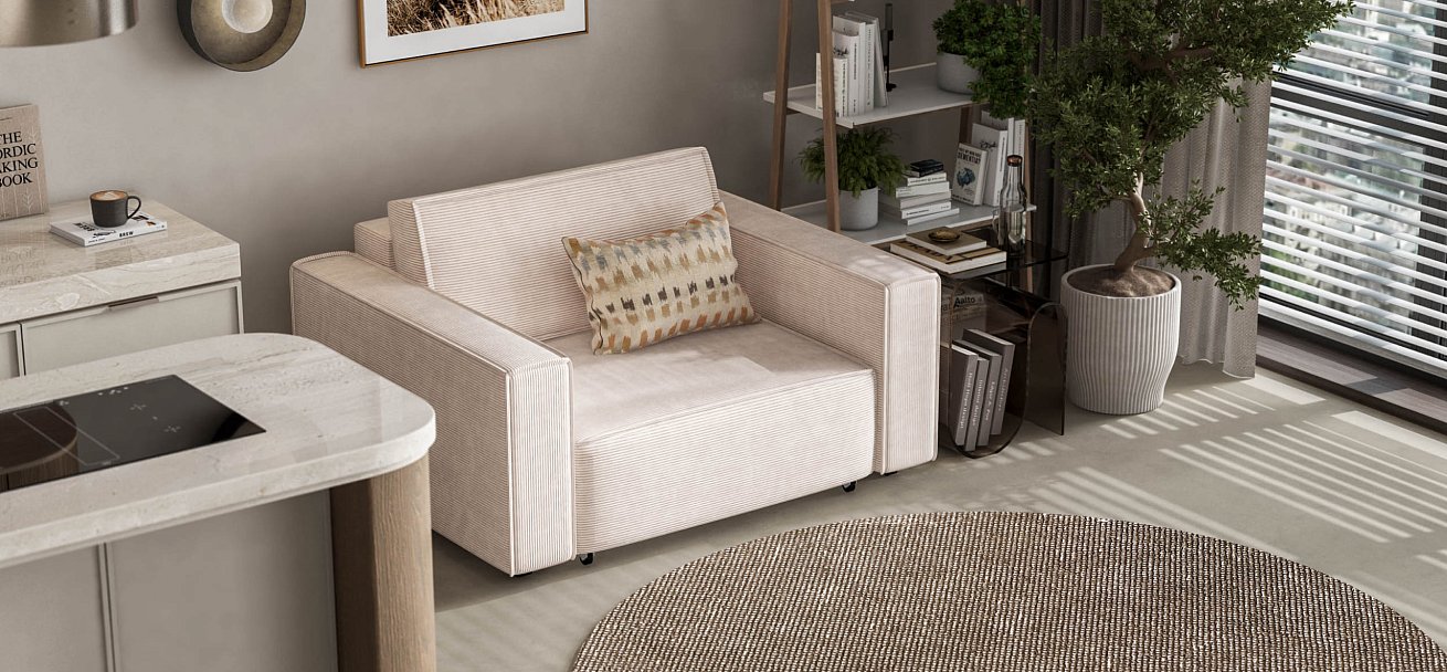 Кресло BOSS SOFT MODOOL Вельвет CORD бежевый