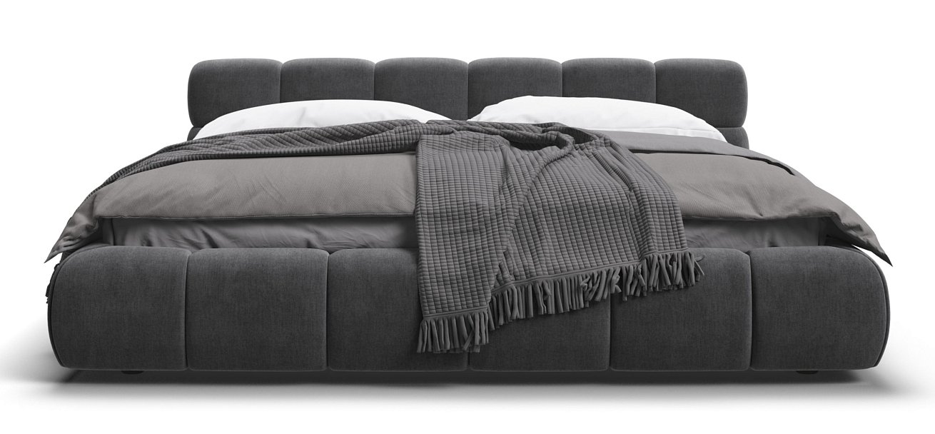 Кровать Босс Дрим 180*200 Про велюр Monolit серая