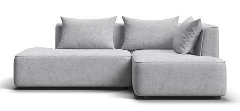 Кинг Твин угловой диван Шенилл Клауд серый правый