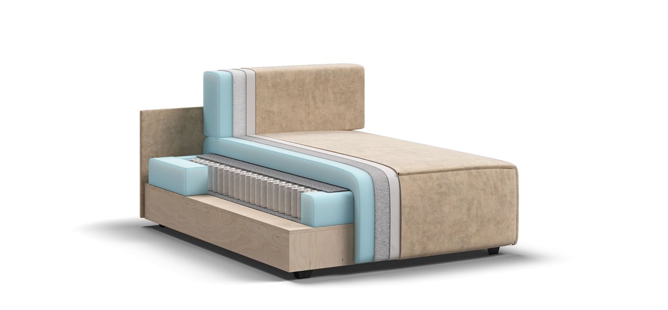 Оттоманка BOSS SOFT MODOOL Велюр Роял шампань