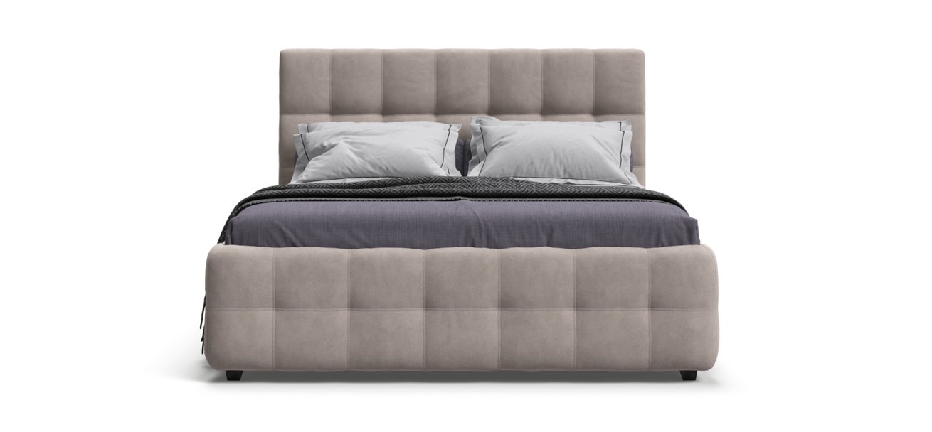 Кровать Босс 160*200 Про велюр Monolit латте