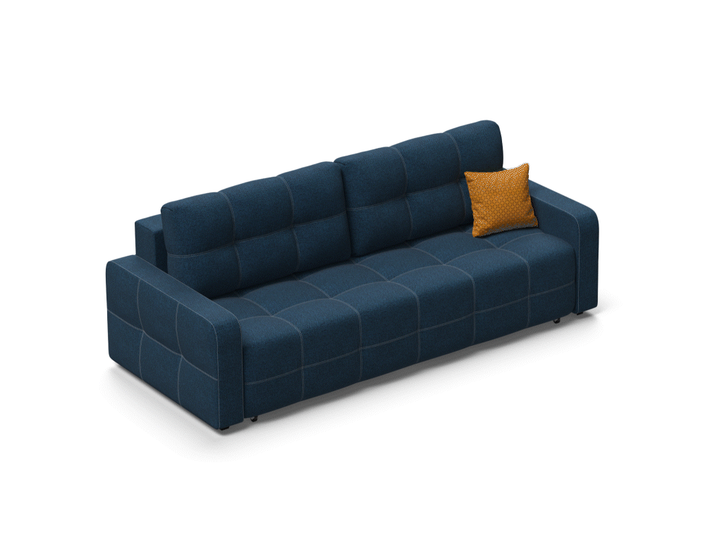 Простой и надежный механизм еврокнижка позволяет ставить диван вплотную к стене.