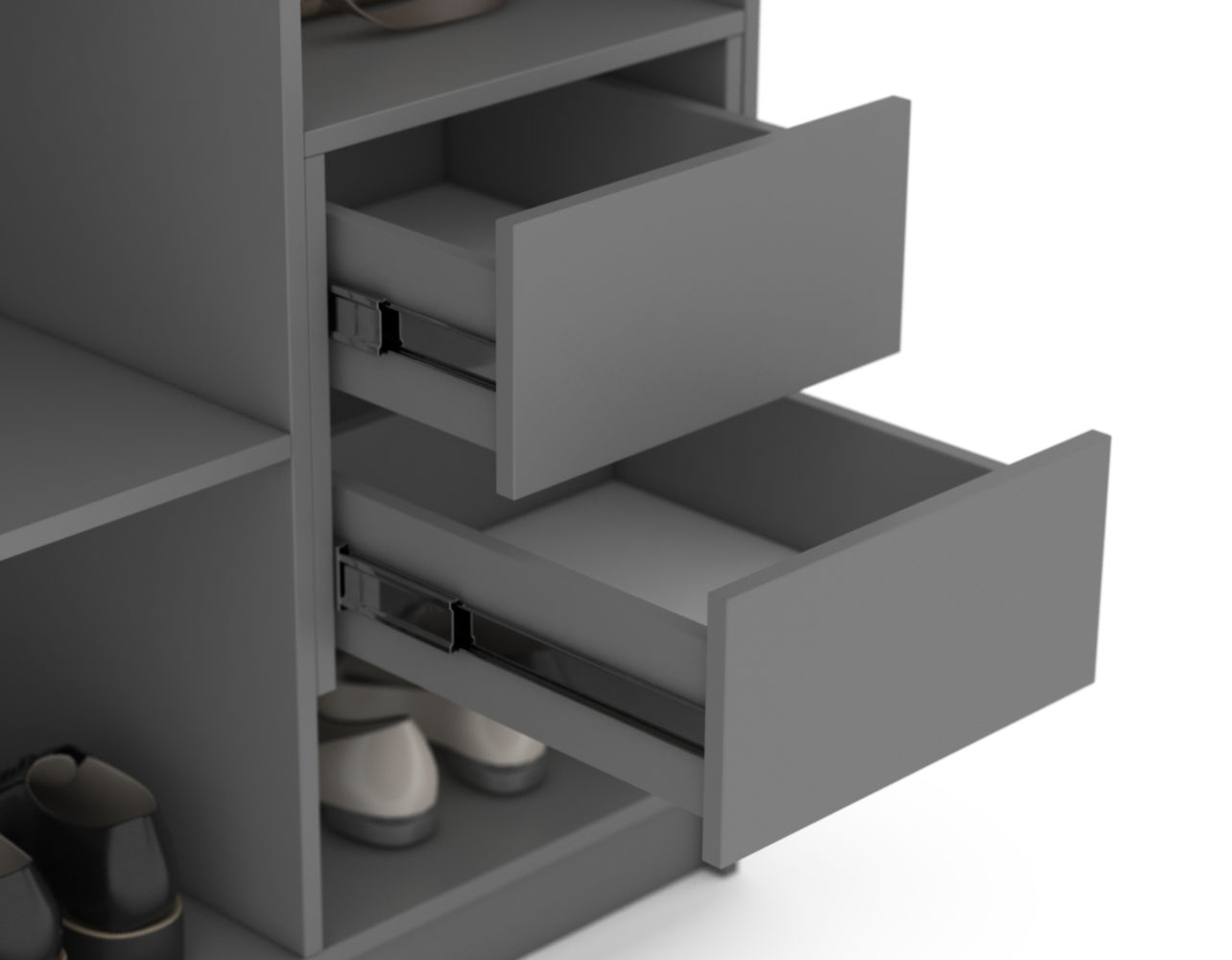 Полновыдвижные ящики – обеспечивают максимальный доступ ко всему содержимому