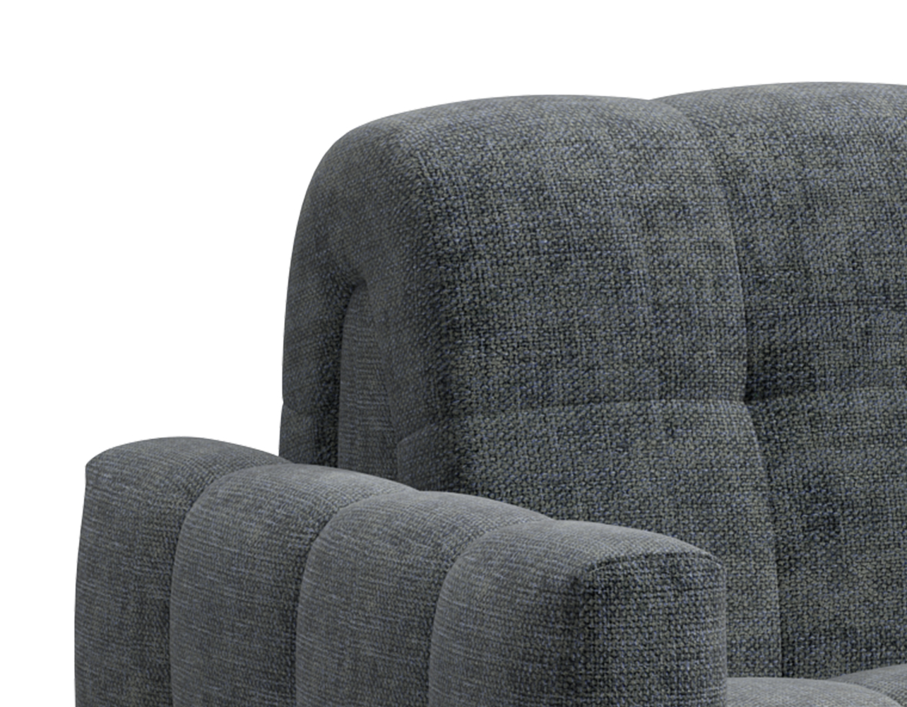 Мягкие декоративные вставки на боковых частях дивана закрывают механизм в сложенном и в разложенном виде, придавая дивану эстетичный внешний вид и безопасность при эксплуатации