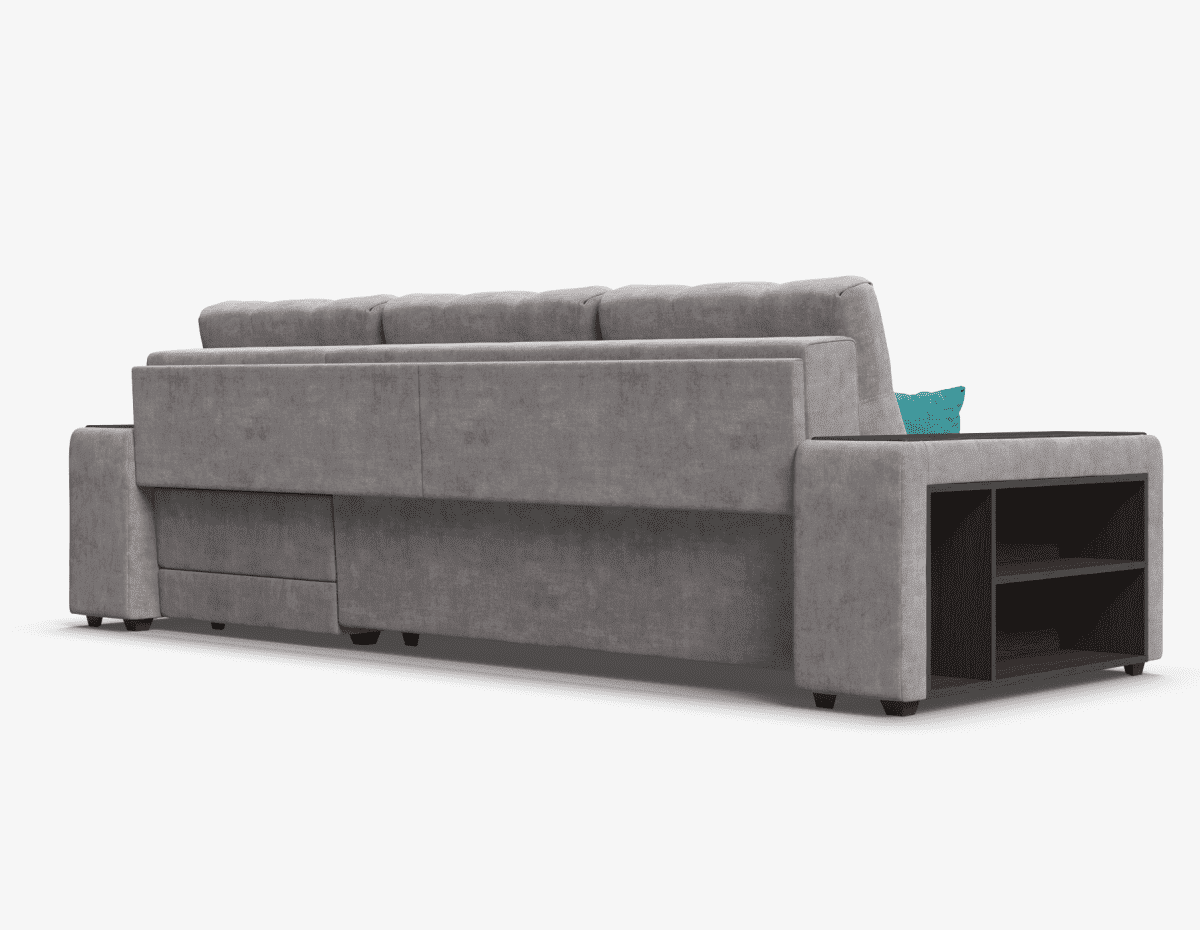 Дизайн 360° – диван прекрасен со всех сторон. Приспинная планка обеспечивает защиту стены от загрязнений и истирания.