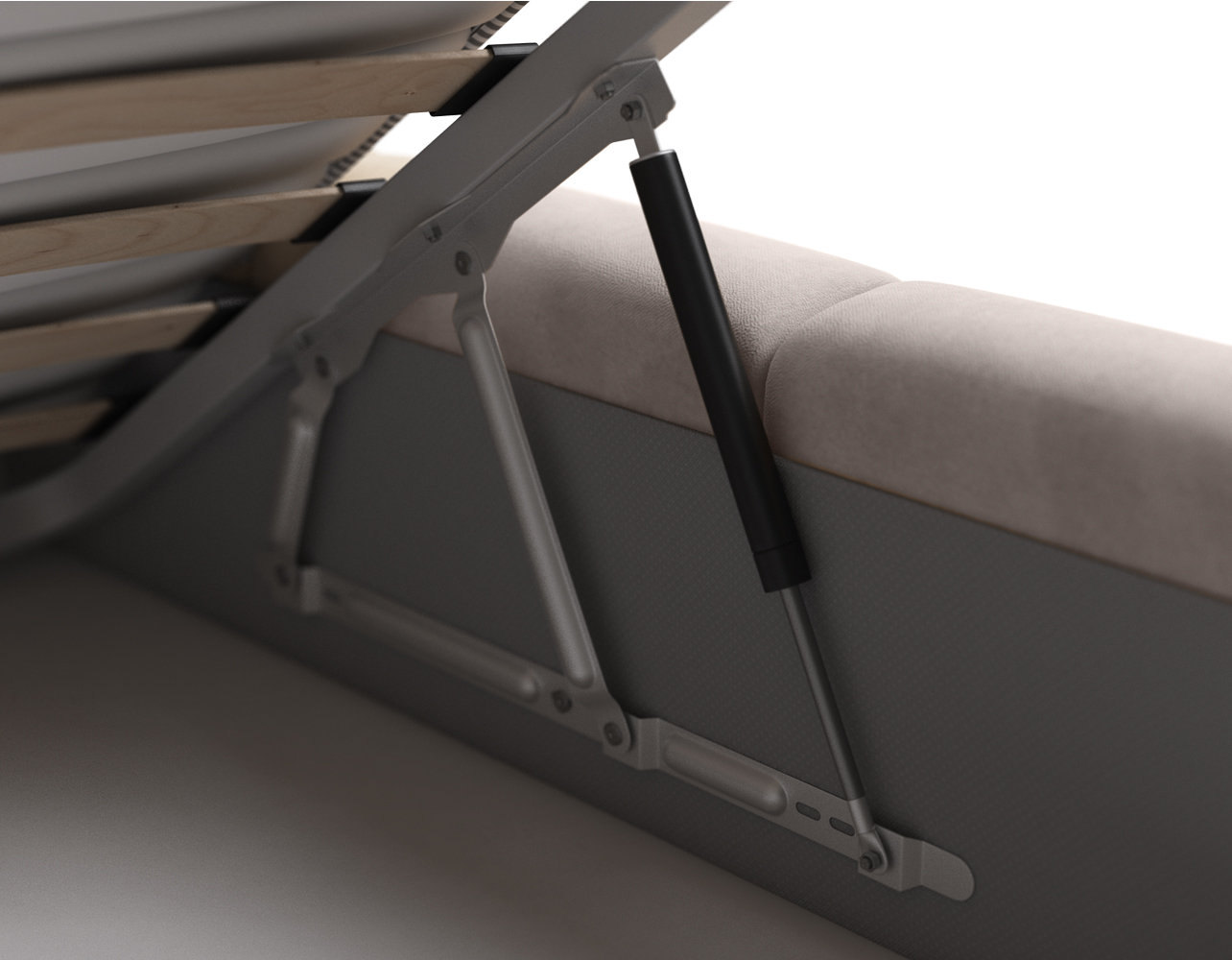 SpaceLift - газовые лифты из авиационного алюминия обеспечивают легкий доступ внутрь кровати.