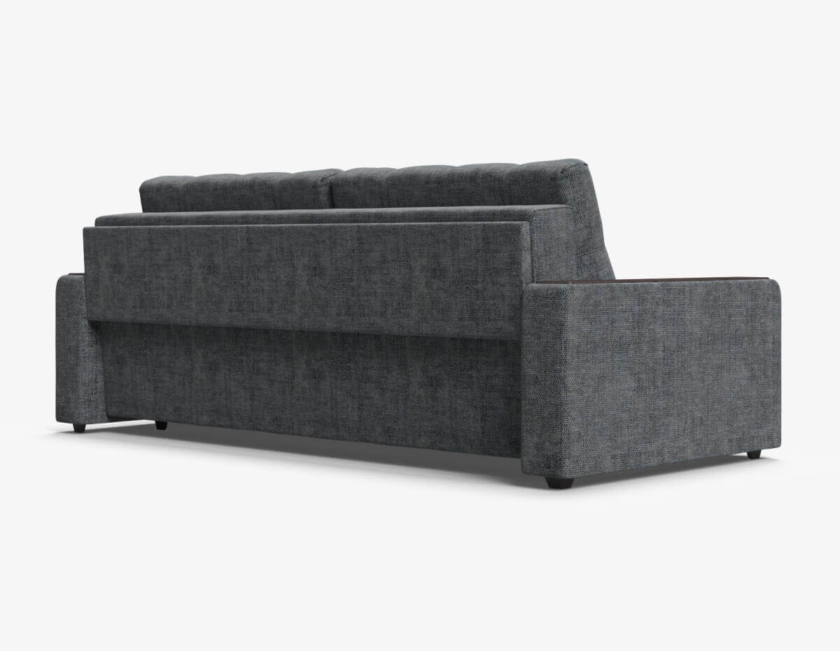 Дизайн 360° – диван прекрасен со всех сторон. Приспинная планка обеспечивает защиту стены от загрязнений и истирания.