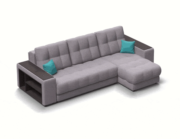 Простой и надежный механизм еврокнижка позволяет ставить диван вплотную к стене.