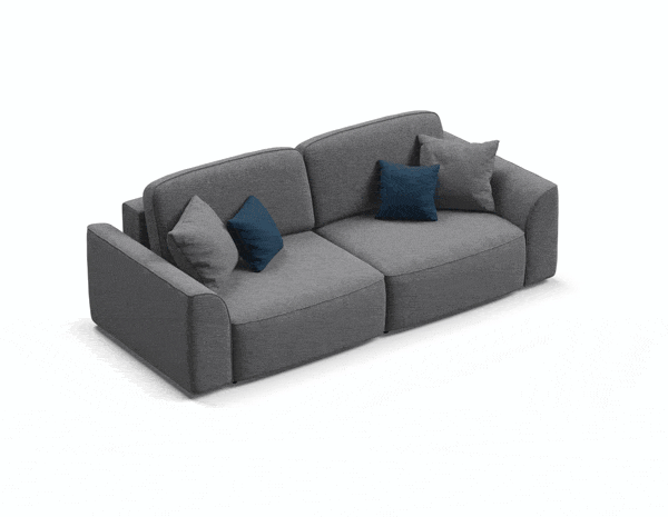 Простой и надежный механизм еврокнижка позволяет ставить диван вплотную к стене.