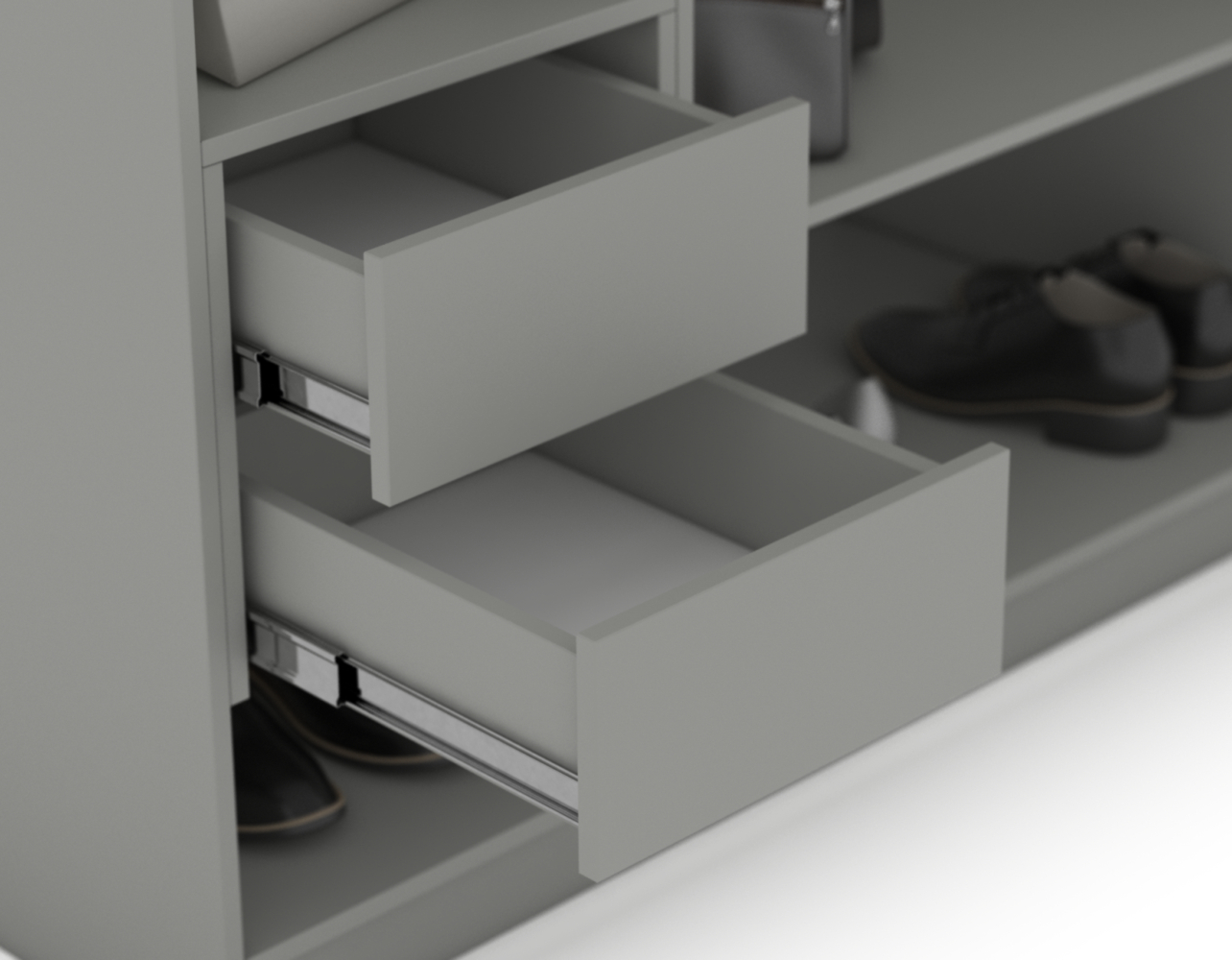 Полновыдвижные ящики – обеспечивают максимальный доступ ко всему содержимому
