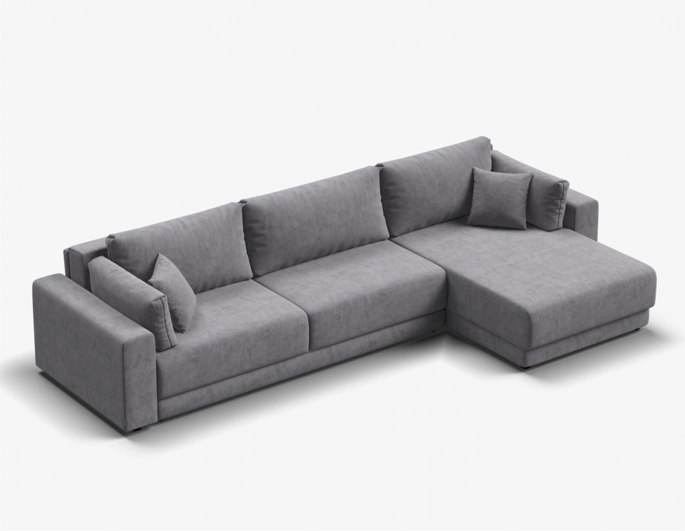 Простой и надежный механизм еврокнижка позволяет ставить диван вплотную к стене