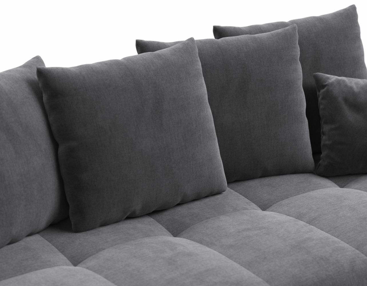 Мягкие приспинные подушки разного размера обеспечивают комфорт во время отдыха и создают дополнительный уют