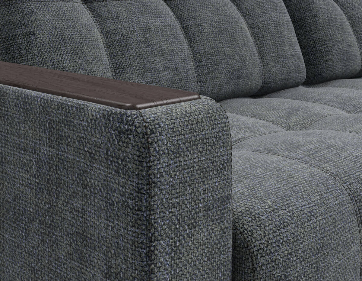 Удобные подлокотники с МДФ накладками: можно поставить чашку.